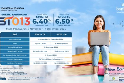 bank bjb Tawarkan SBN Ritel ST013 dengan Imbal Hasil Hingga 6.50%